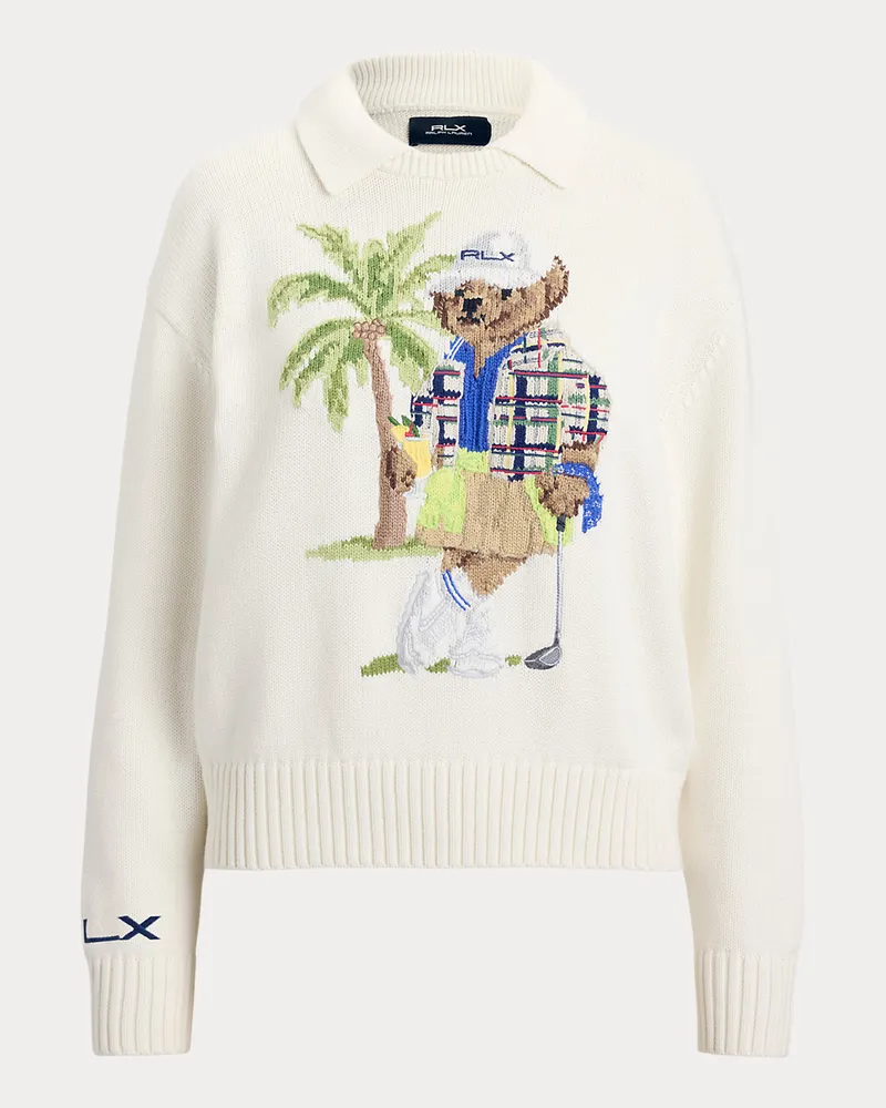 Ralph Lauren Performance-Pullover mit Polo Bear White