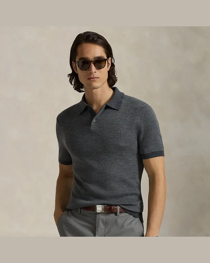 Ralph Lauren Performance-Pullover mit Polokragen Grey