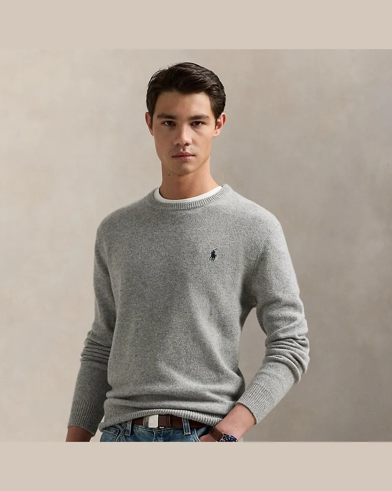 Ralph Lauren Wollpullover mit Rundhalsausschnitt Grey