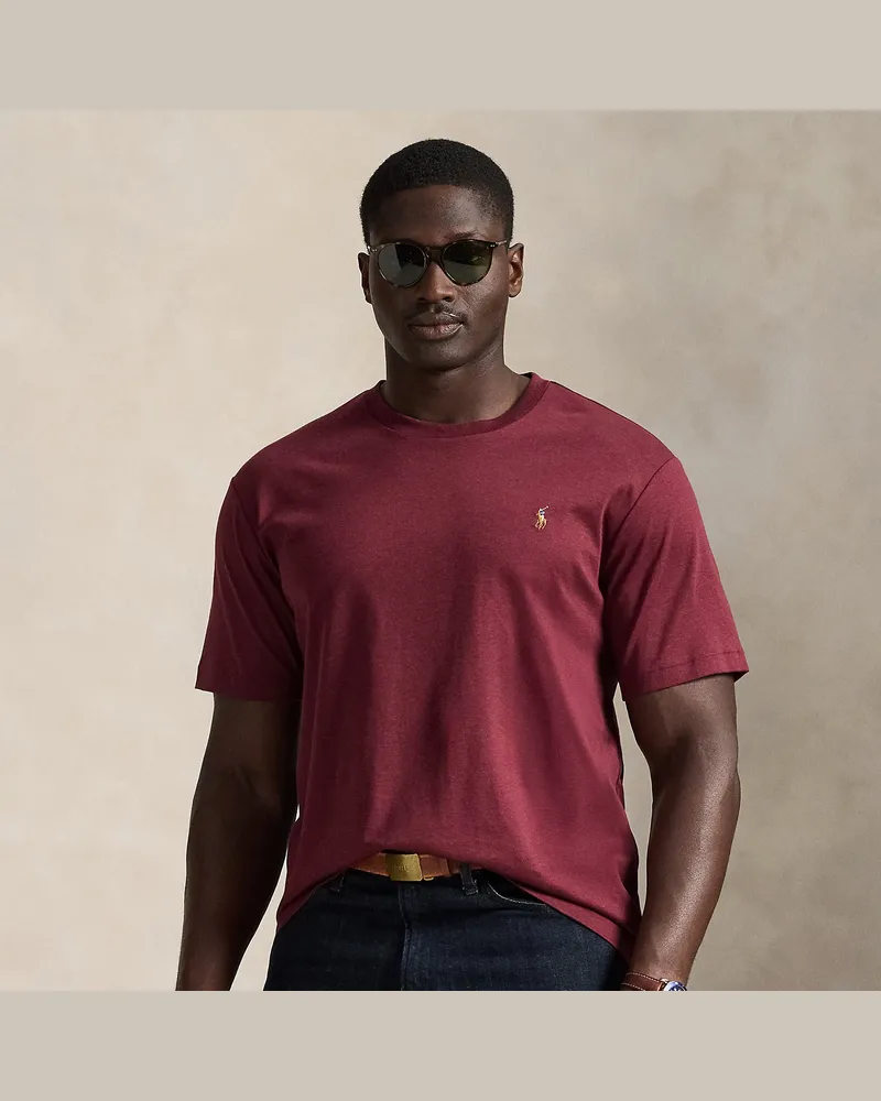 Ralph Lauren Große Größen - Rundhals-T-Shirt aus weicher Baumwolle Red