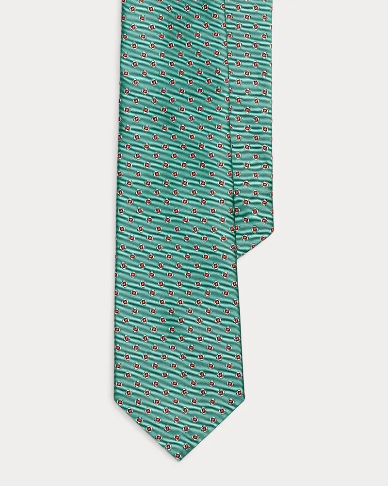Ralph Lauren Adrette Seidenkrawatte Green