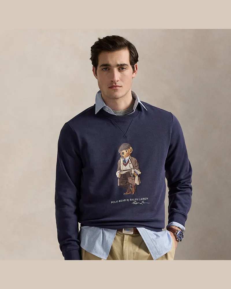 Ralph Lauren Fleece-Sweatshirt mit Polo Bear Blue