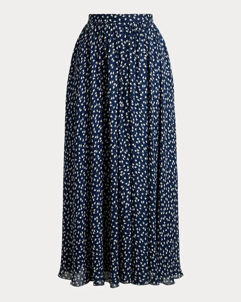 Ralph Lauren Georgette-Rock Rebekah mit Druck Blue