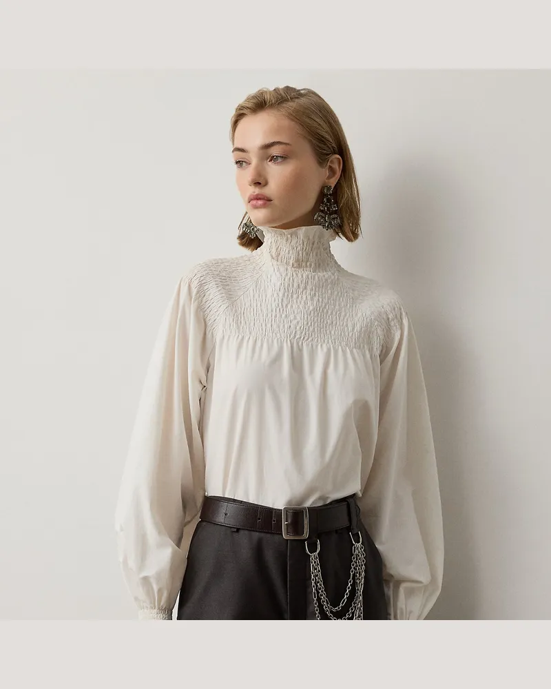 Ralph Lauren Bluse Maddison aus Popeline Cream
