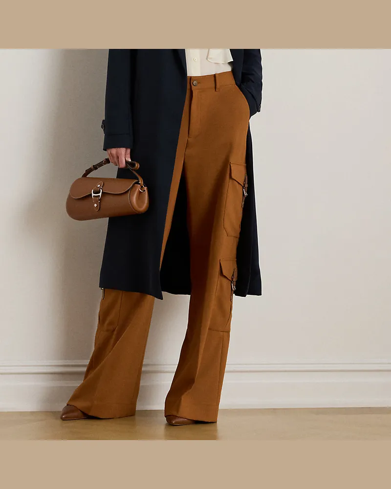 Ralph Lauren Serge-Cargohose mit weitem Bein Brown