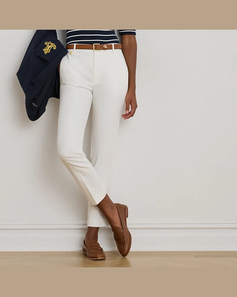 Ralph Lauren Stretchhose aus einer Baumwollmischung White