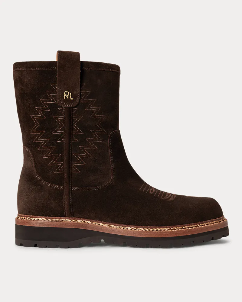 Ralph Lauren Schlupfstiefel Alpine aus Wildleder Brown