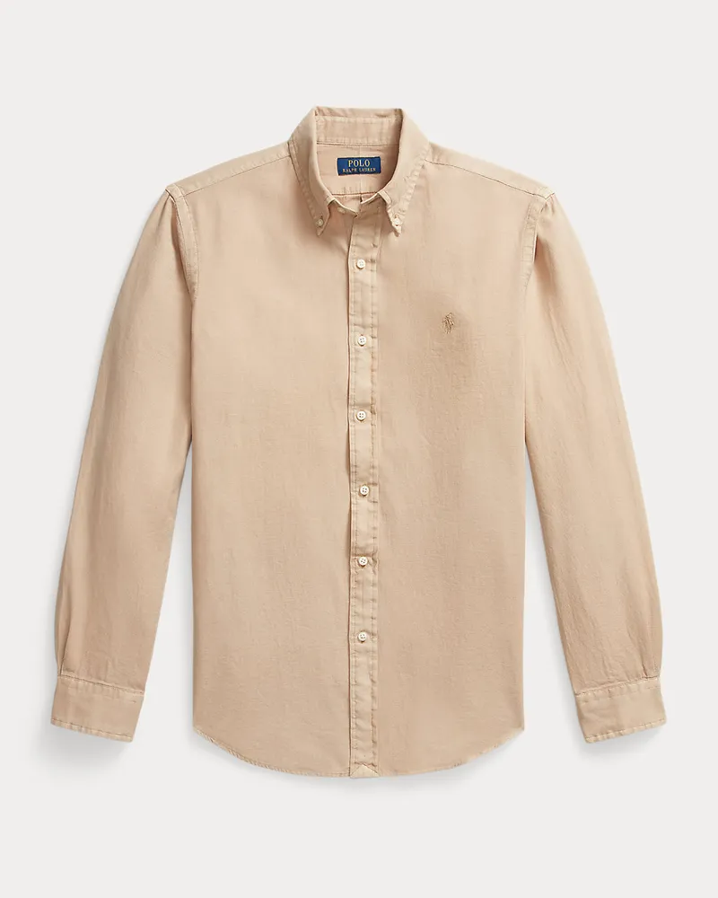 Ralph Lauren Gefärbtes Classic-Fit Hemd Tan