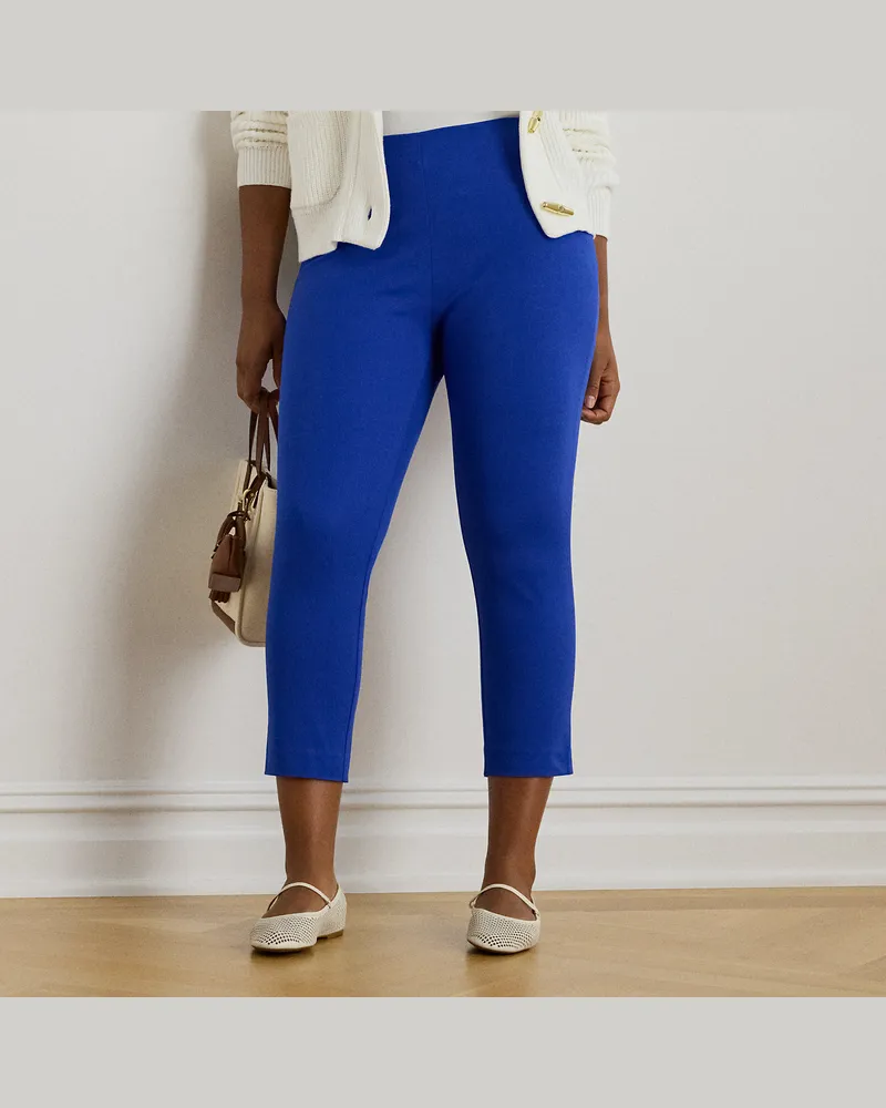 Ralph Lauren Plus Größen - Stretch-Twill-Skinny-Hose in 3/4-Länge Blue