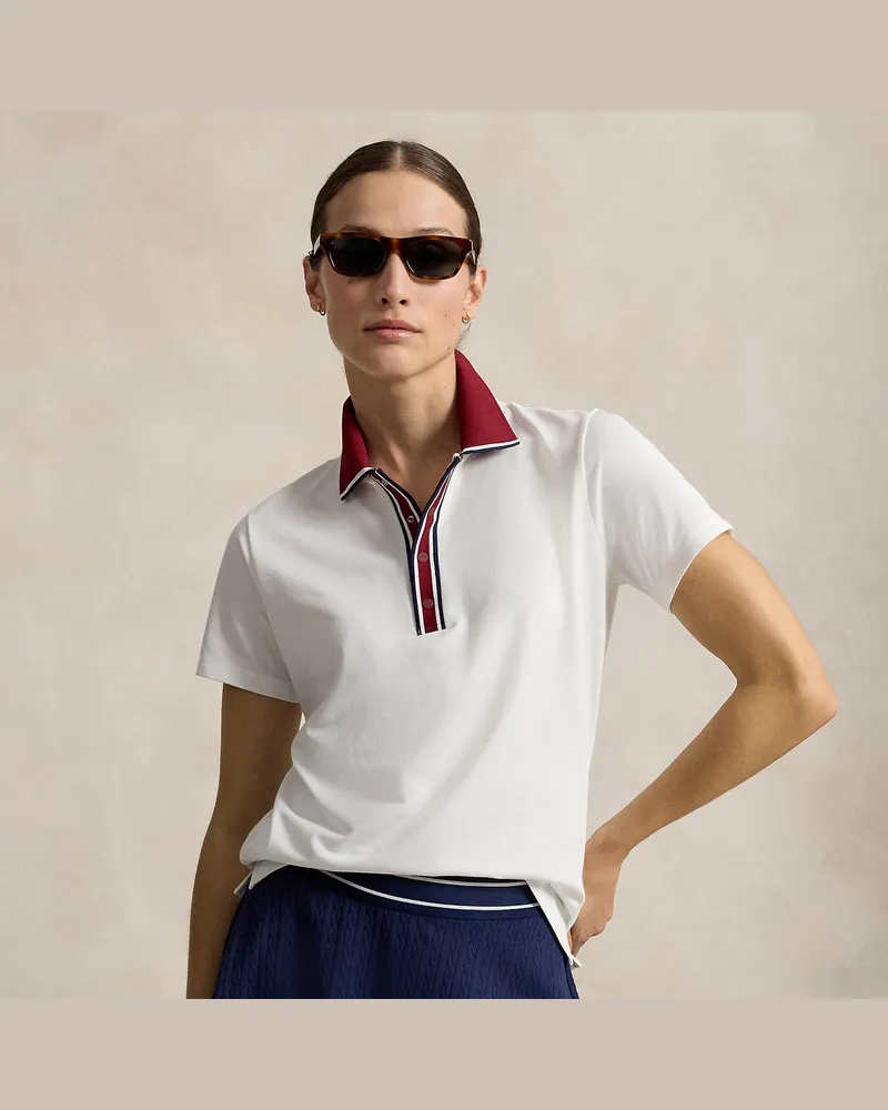 Ralph Lauren Tailored-Fit Poloshirt aus Jersey White