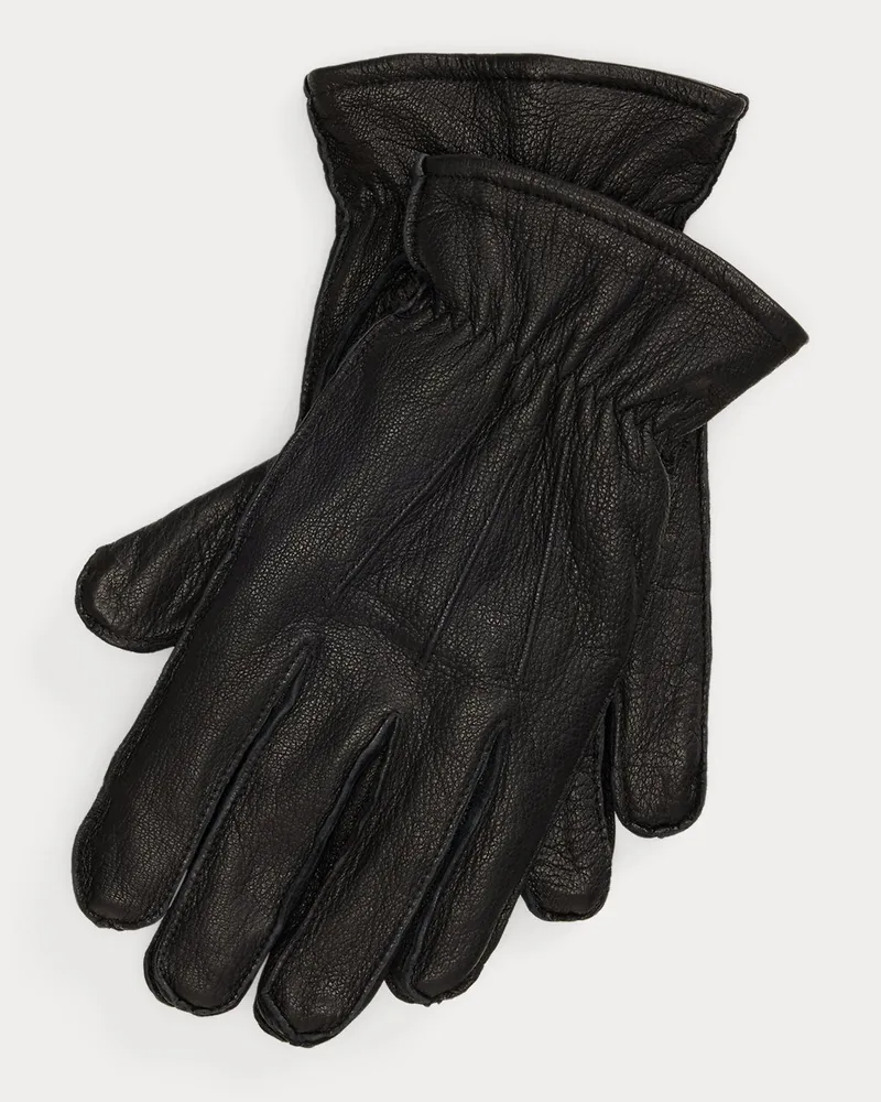 Ralph Lauren Touchscreen-Handschuhe aus Ziegenleder Black