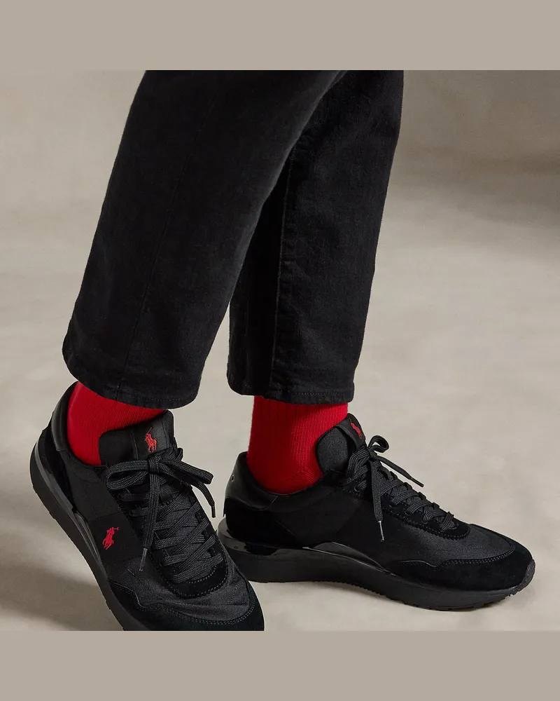 Ralph Lauren Wildleder-Oxford-Sneaker Train 89 Black