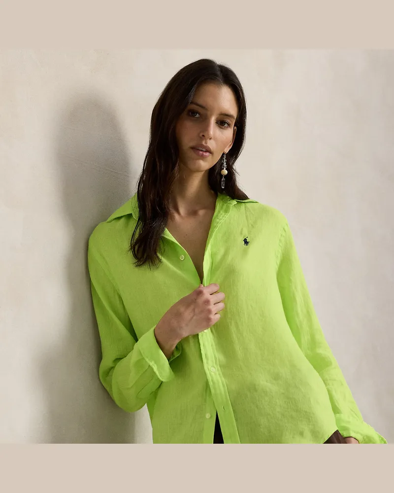 Ralph Lauren Classic-Fit Leinenhemd Yellow