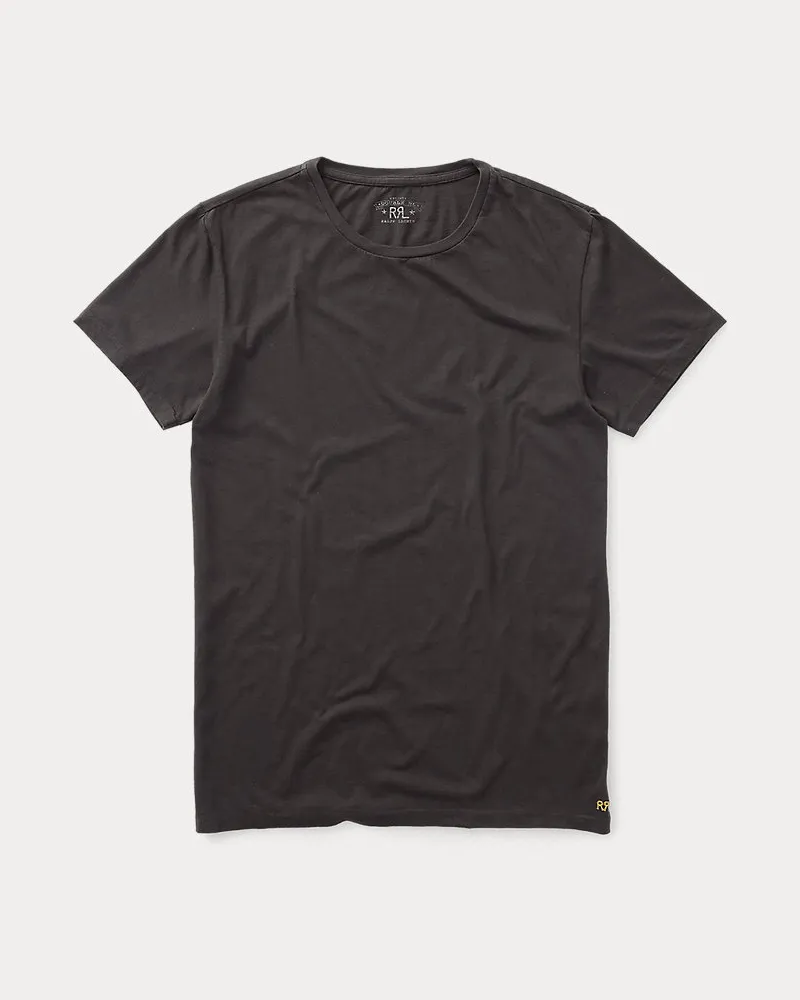 Ralph Lauren Rundhals-T-Shirt aus Jersey Black