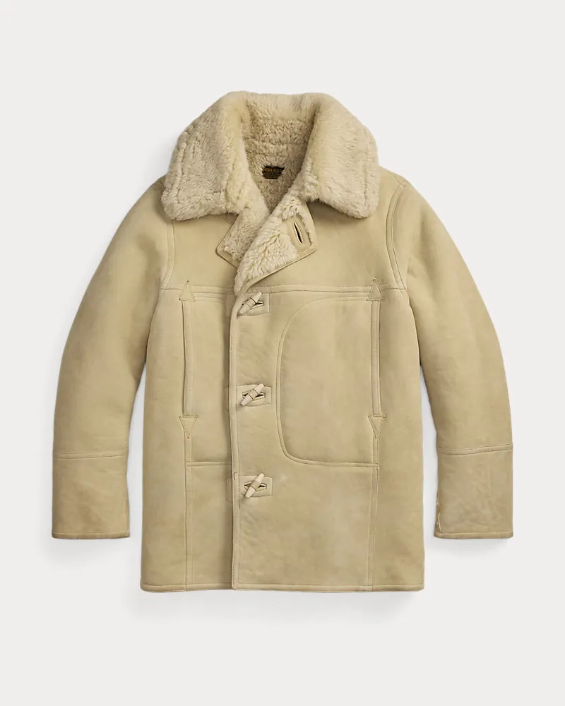 Ralph Lauren Mantel aus Lammfell Cream