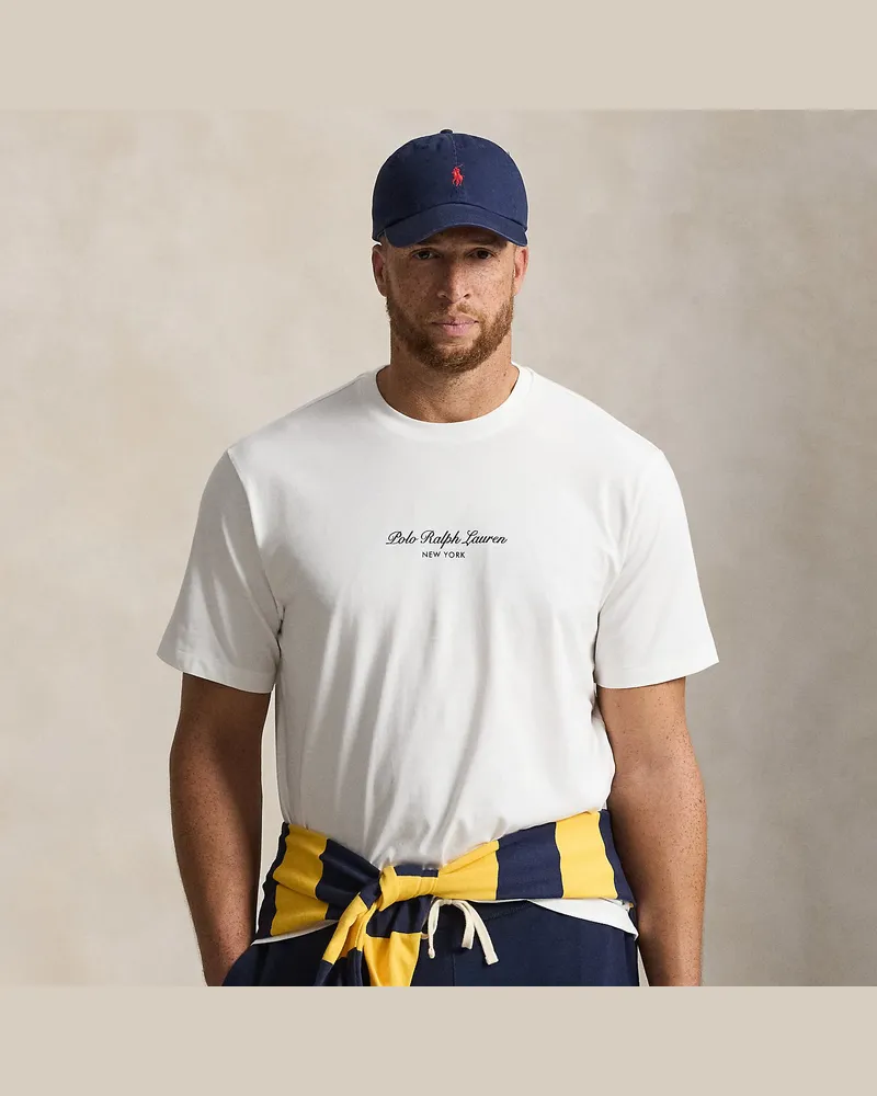 Ralph Lauren Große Größen - Jersey-T-Shirt mit Logo White