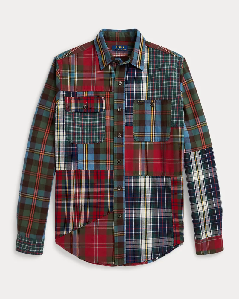 Ralph Lauren Classic-Fit Patchwork-Oxfordhemd Multi
