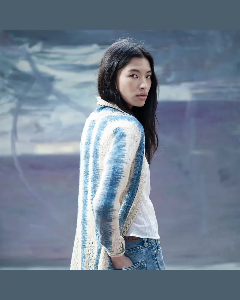 Ralph Lauren Duster-Strickjacke mit Lochmuster Natural