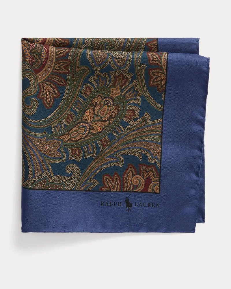 Ralph Lauren Einstecktuch mit Paisley-Motiv Blue