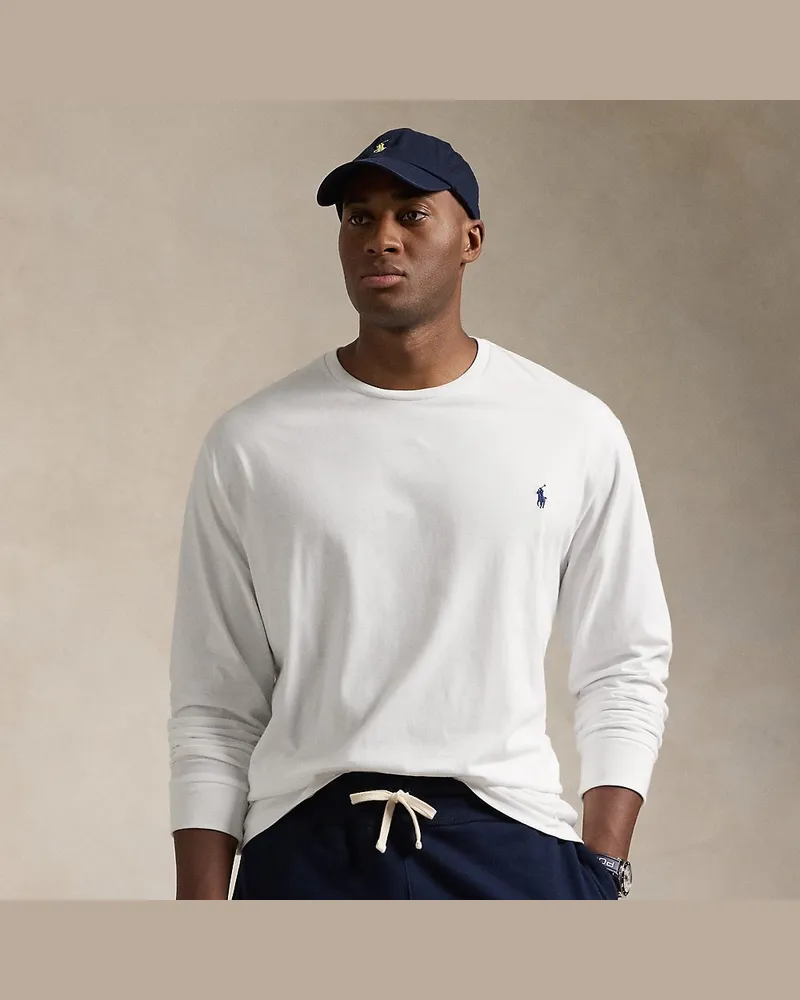 Ralph Lauren Große Größen - Langärmliges Jersey-T-Shirt White