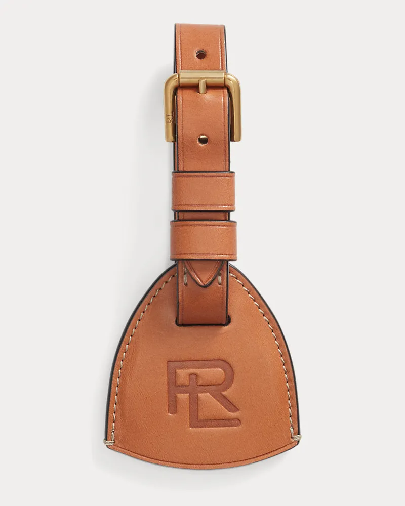 Ralph Lauren AirTag-Etui aus Vachetteleder Gold