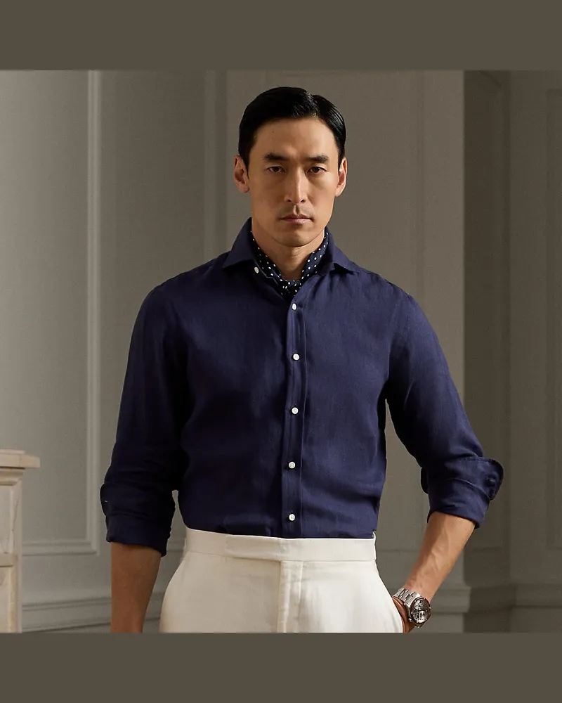 Ralph Lauren Leinenhemd Blue