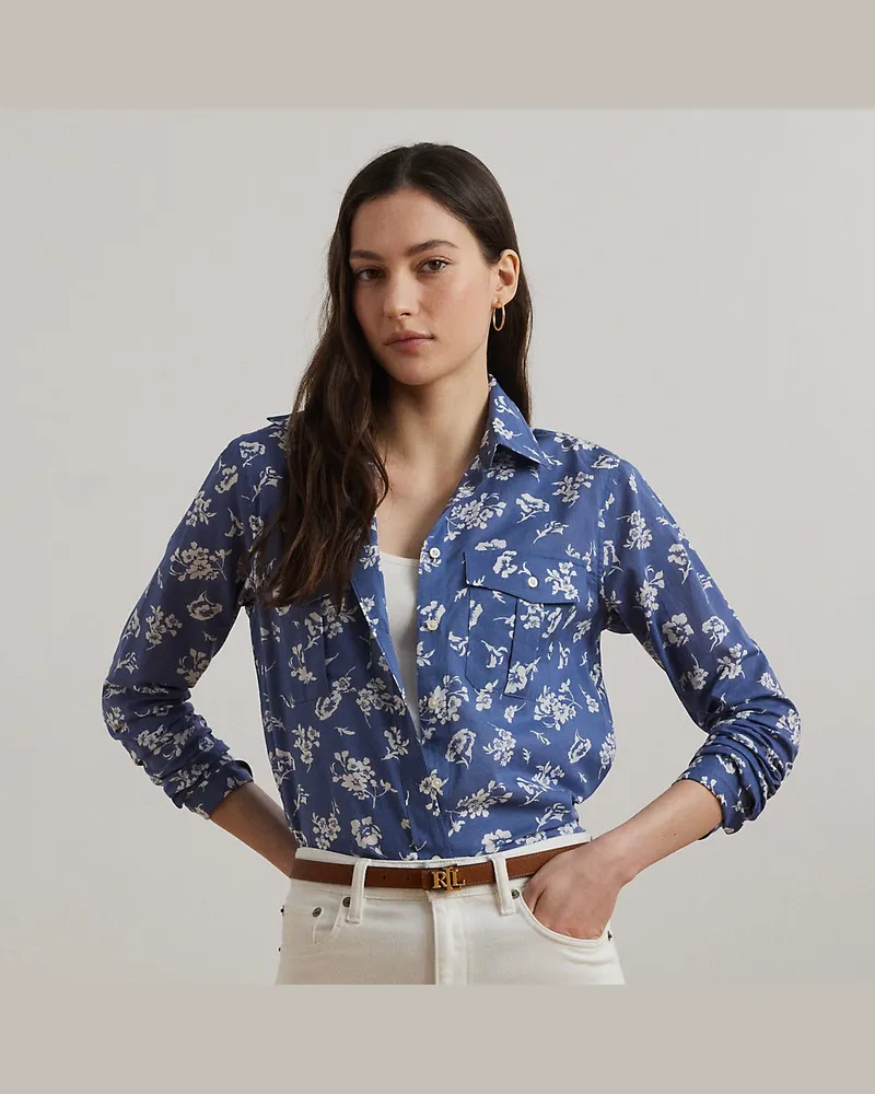 Ralph Lauren Classic-Fit Hemd aus Baumwollvoile Blue
