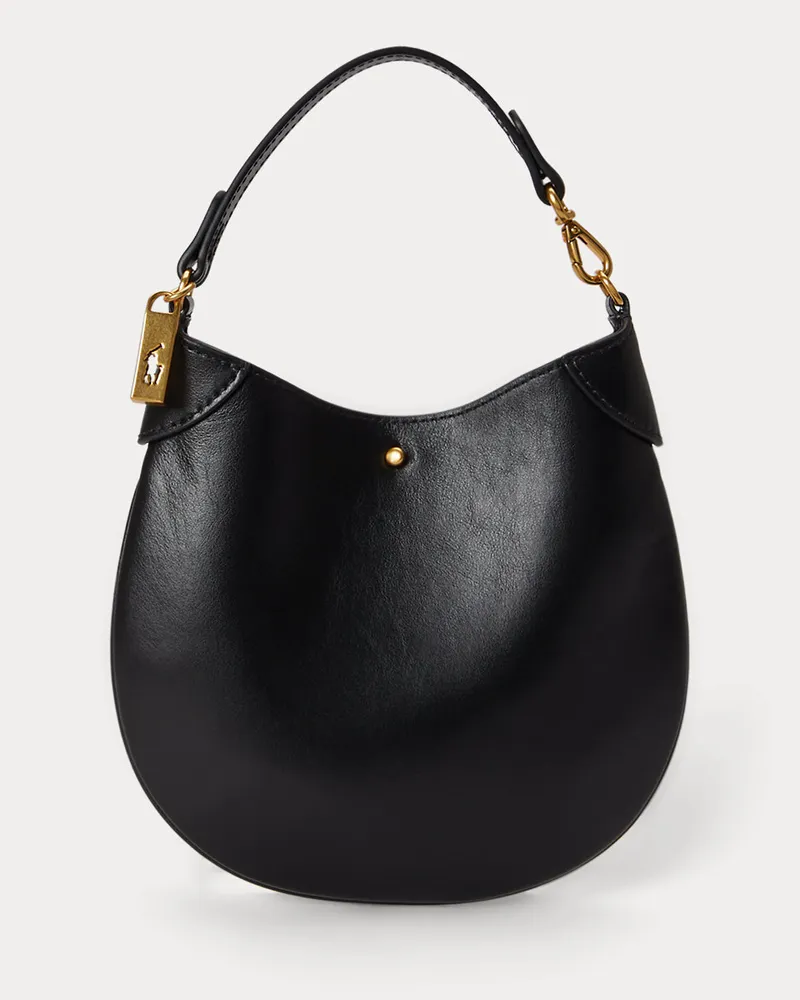 Ralph Lauren Pochette Polo ID aus Leder Black