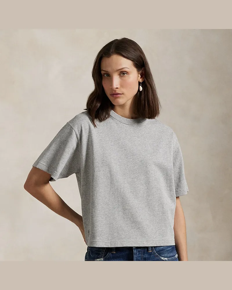 Ralph Lauren Relaxed-Fit T-Shirt aus Baumwolljersey Grey