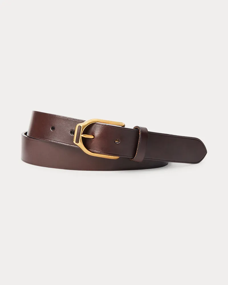 Ralph Lauren Gürtel Welington mit Steigbügelschnalle Brown