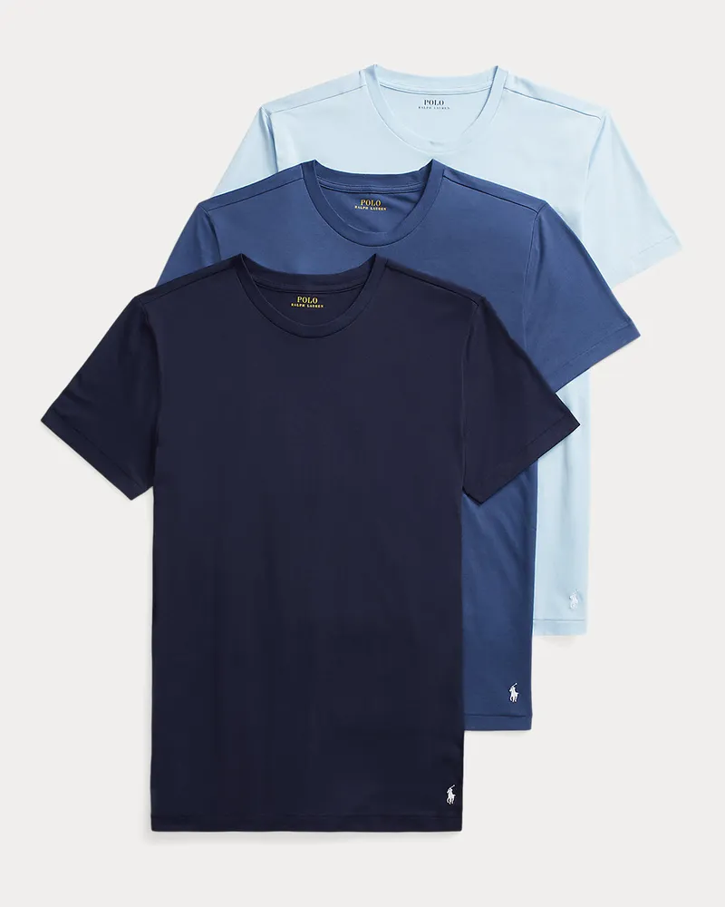 Ralph Lauren 3er-Pack Slim-Fit Rundhals-Unterhemden Blue