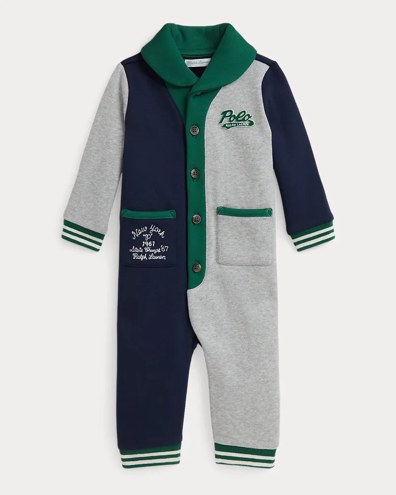 Ralph Lauren Fleece-Overall in Color-Block-Optik Multi