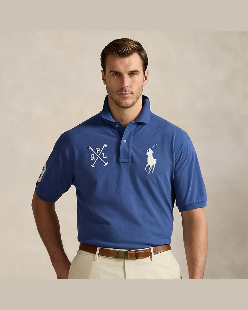 Ralph Lauren Große Größen - Polo aus Baumwollpiqué mit Big Pony Blue