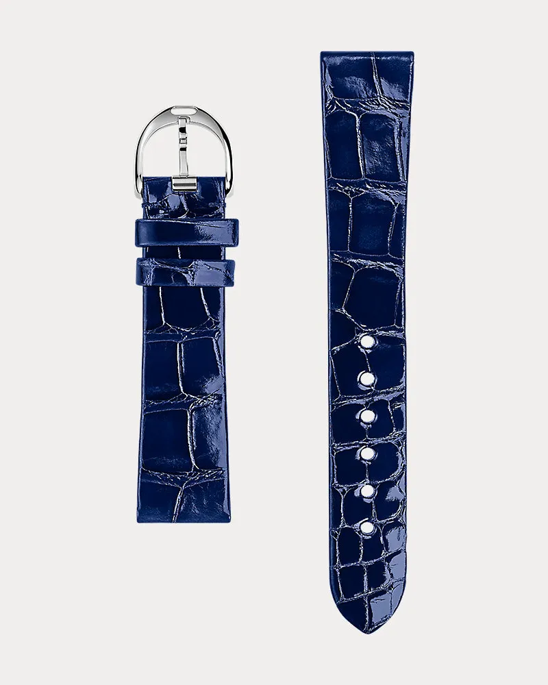 Ralph Lauren RL888-Uhrenarmband aus Alligatorleder Blue