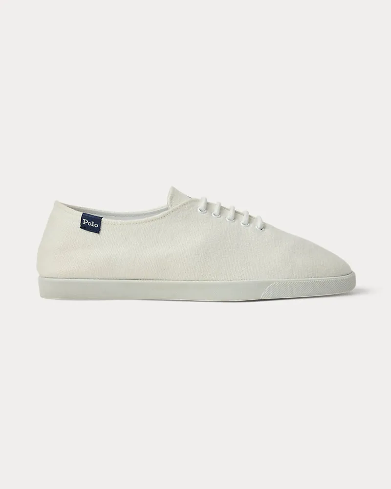 Ralph Lauren Sneaker aus Baumwollsegeltuch White