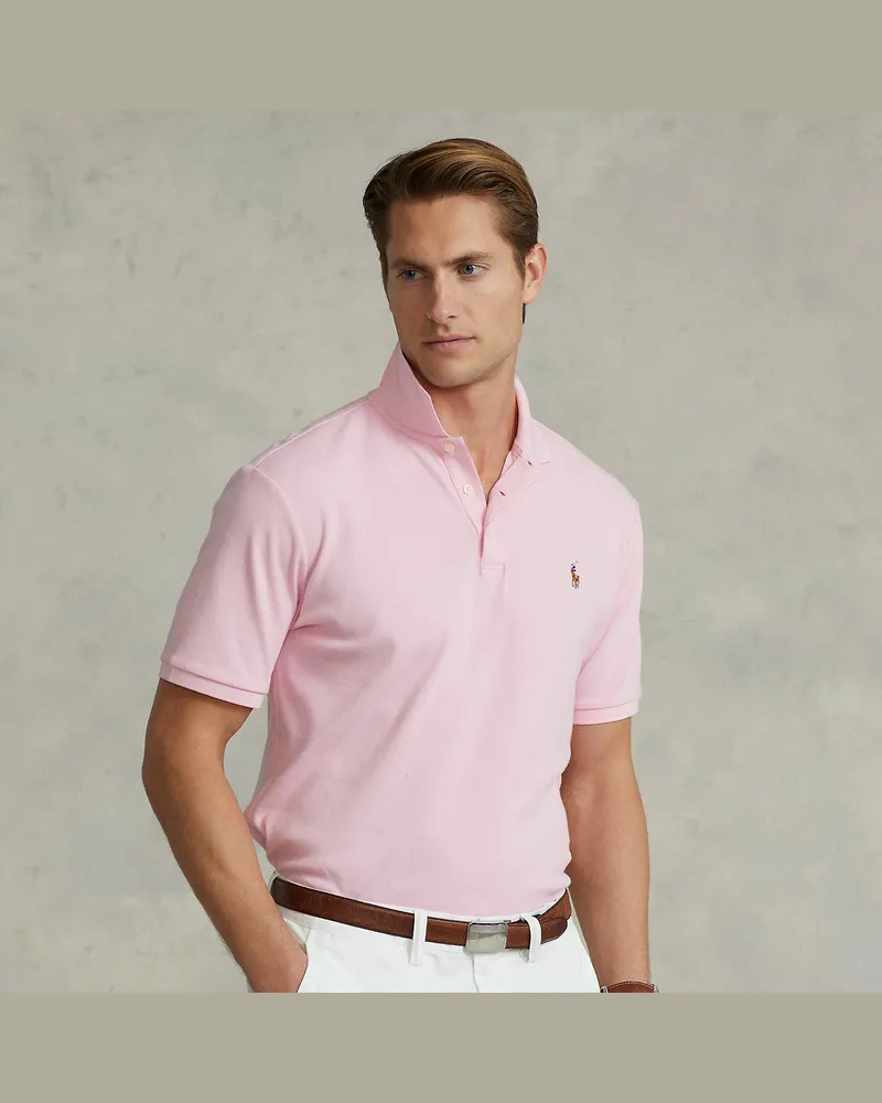 Ralph Lauren Custom-Slim-Fit Baumwoll-Poloshirt Pink