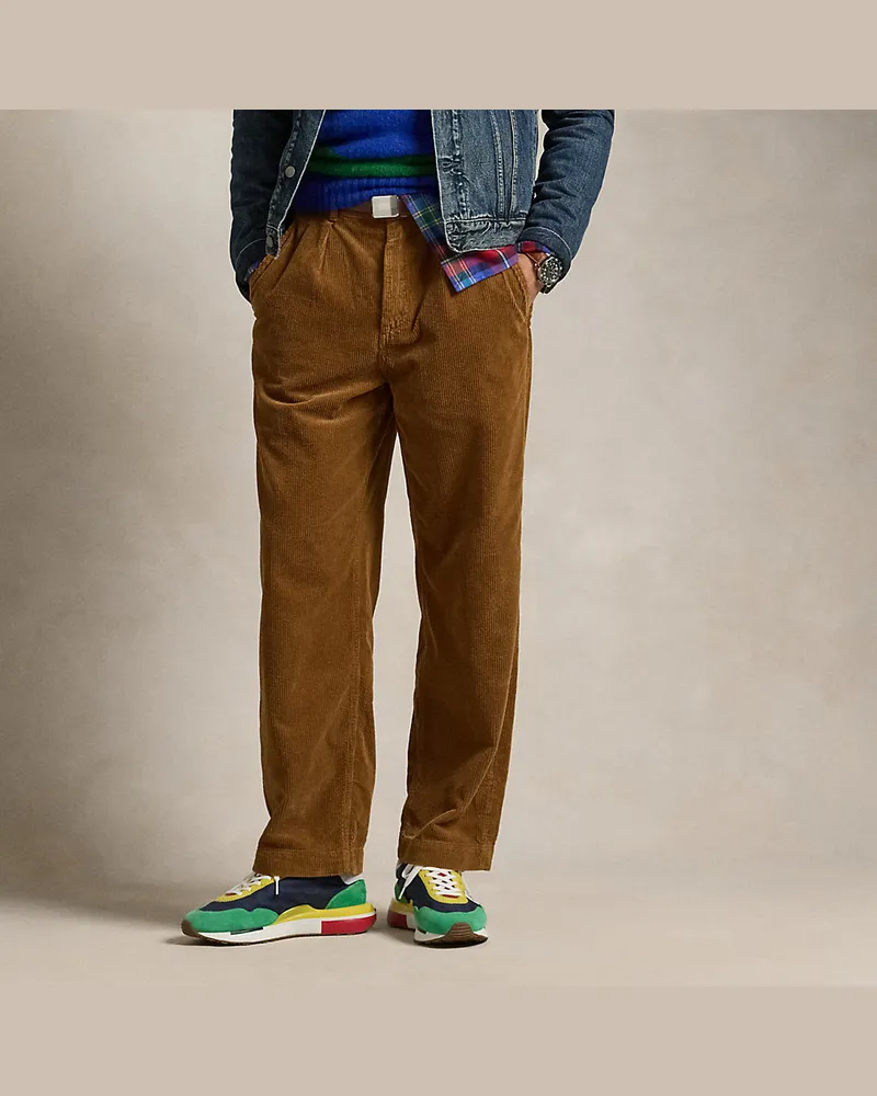 Ralph Lauren Hose Polo Prepster aus Kordsamt Brown
