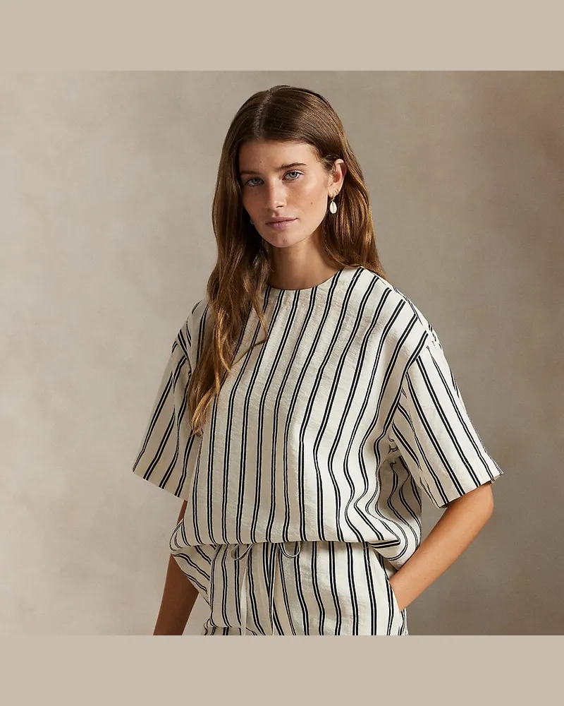 Ralph Lauren Kurzärmliges Oberteil mit Streifen White