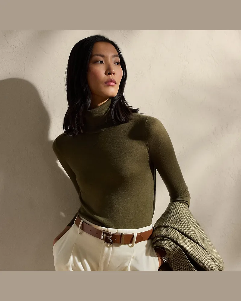 Ralph Lauren Rollkragenpullover aus Kaschmir Green