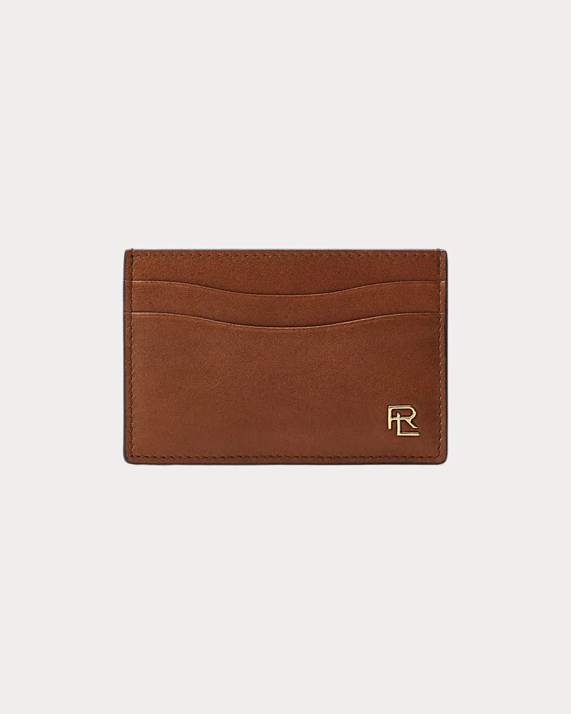 Ralph Lauren Kartenetui mit Monogramm-Schild Brown