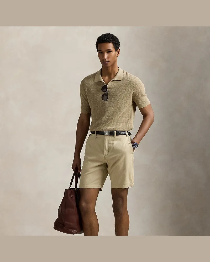 Ralph Lauren Classic-Fit Leinen-Baumwoll-Shorts Tan