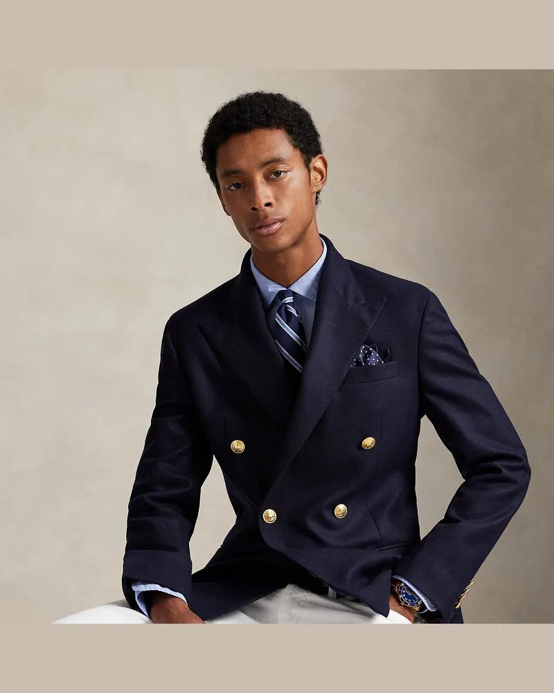 Ralph Lauren Classic-Fit Fil-à-Fil-Hemd Blue
