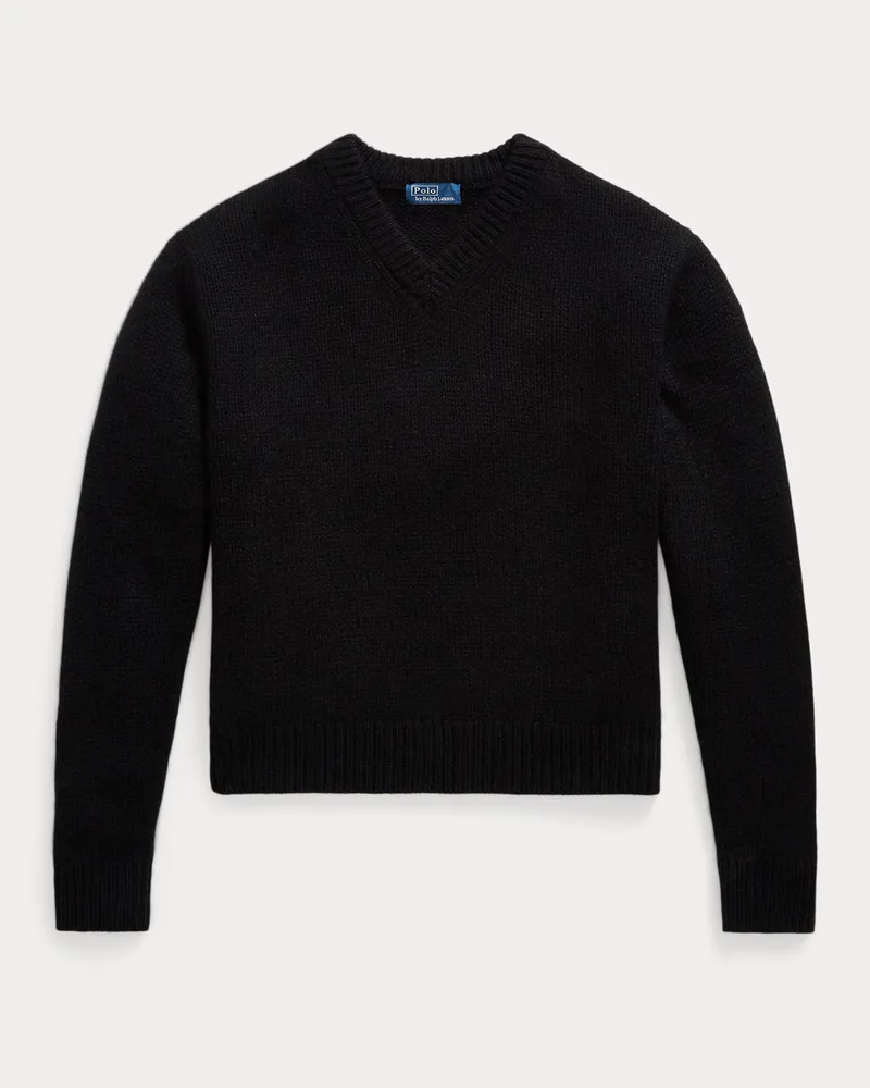 Ralph Lauren Kaschmirpullover mit V-Ausschnitt Black