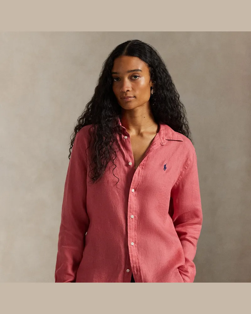 Ralph Lauren Classic-Fit Leinenhemd Red