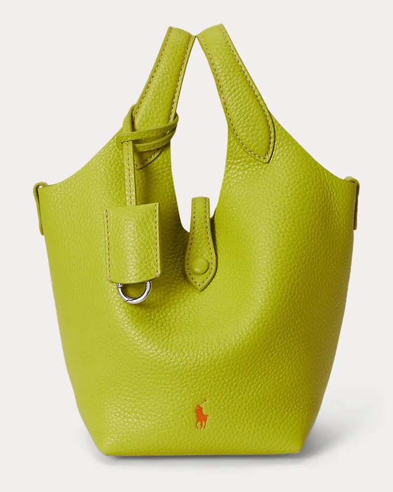 Ralph Lauren Kleine Umhängetasche Polo Play aus Leder Yellow
