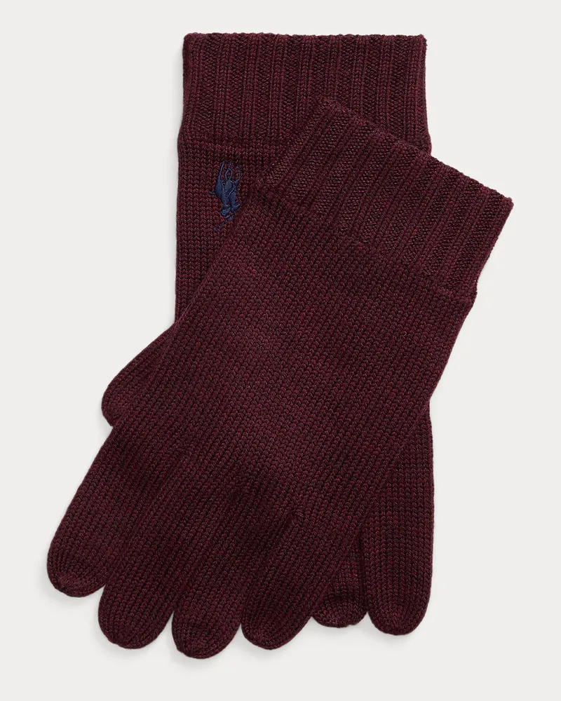 Ralph Lauren Wollhandschuhe mit Pony Red