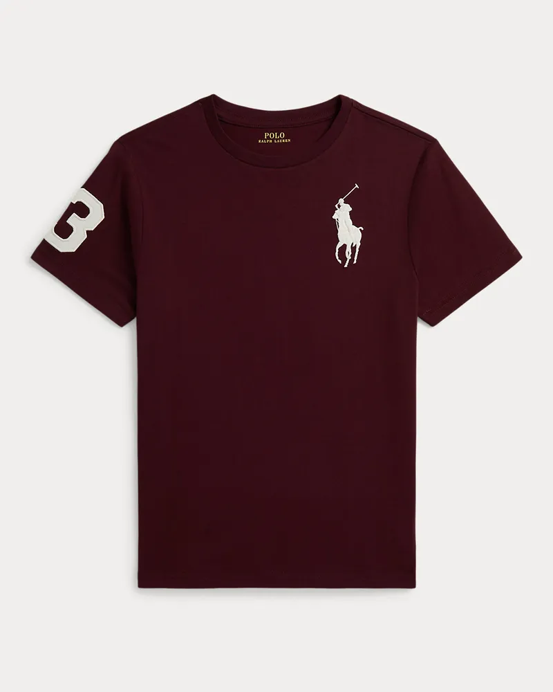 Ralph Lauren T-Shirt aus Baumwolljersey mit Big Pony Red