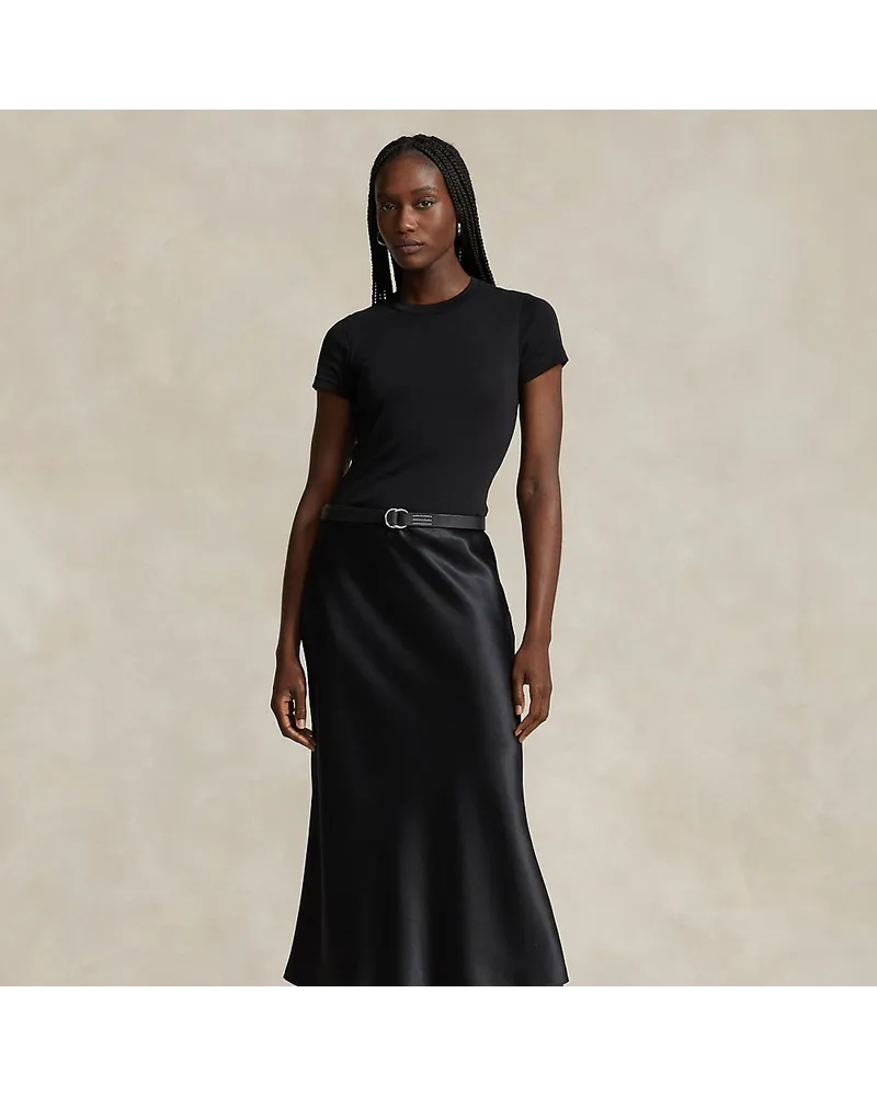Ralph Lauren Rock aus Seidencharmeuse Black