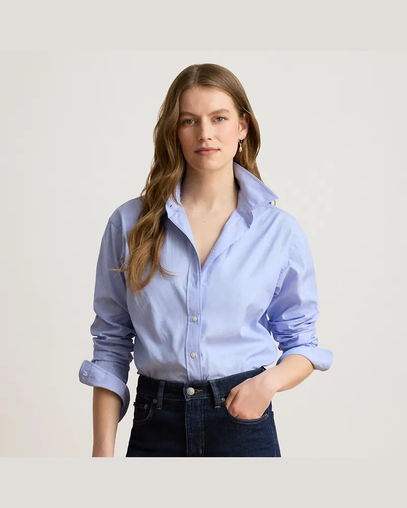 Ralph Lauren Relaxed-Fit Hemd aus Fil-à-Fil-Baumwolle Blue