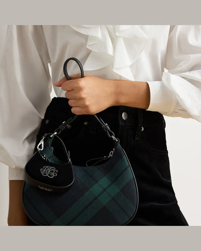 Ralph Lauren Samt-Anhänger Marcy mit gesticktem Logo Black